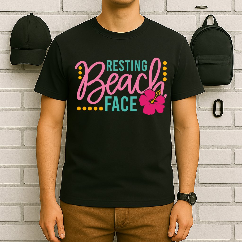 Resting Beach Face Funny Summer T-Shirt