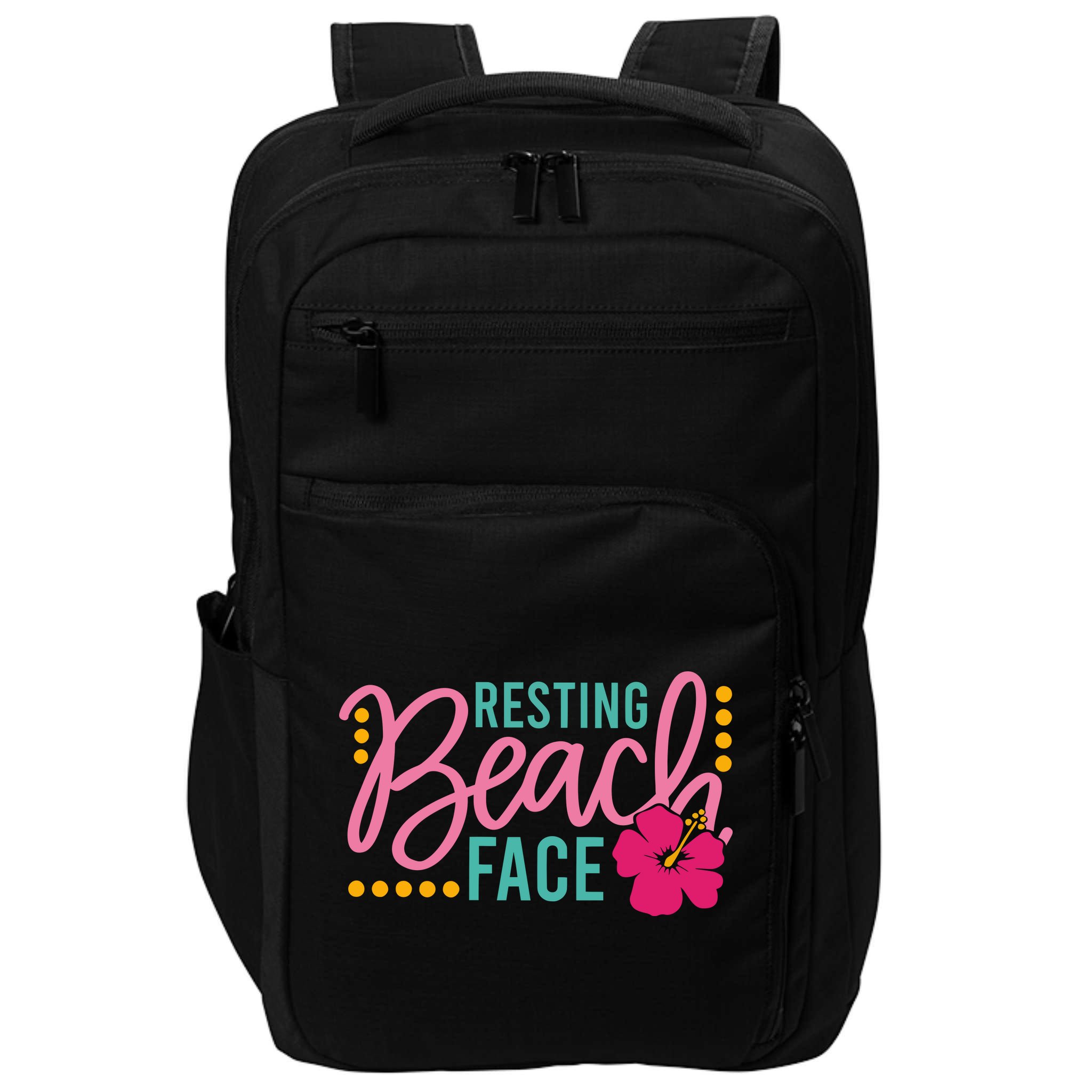 Resting Beach Face Funny Summer Impact Tech Backpack