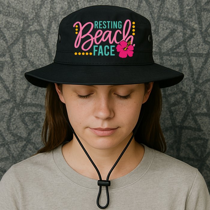 Resting Beach Face Funny Summer Bucket Hat