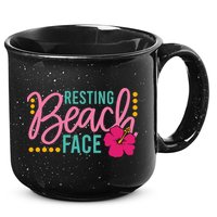 Resting Beach Face Funny Summer 15oz Campfire Ceramic Mug
