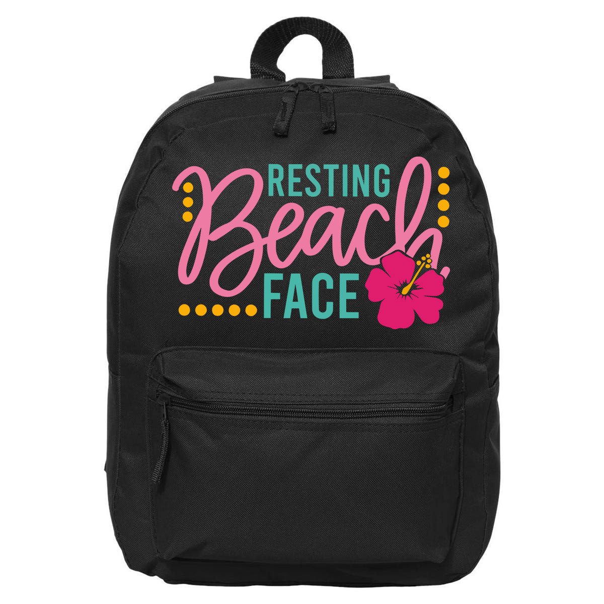 Resting Beach Face Funny Summer 16 in Basic Backpack