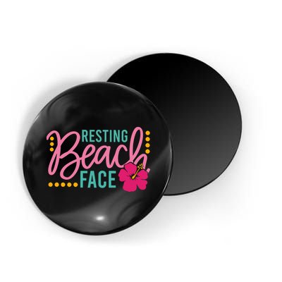 Resting Beach Face Funny Summer Magnet