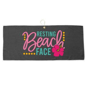 Resting Beach Face Funny Summer Large Microfiber Waffle Golf Towel