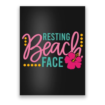 Resting Beach Face Funny Summer Poster
