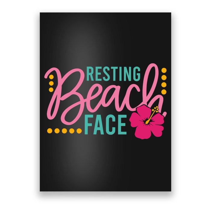 Resting Beach Face Funny Summer Poster