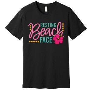 Resting Beach Face Funny Summer Premium T-Shirt