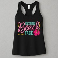Resting Beach Face Funny Summer Womens Tank Top