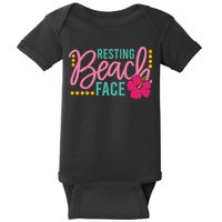 Resting Beach Face Funny Summer Baby Bodysuit