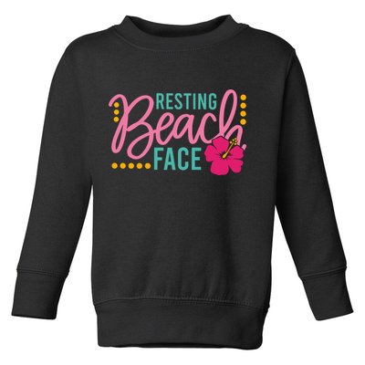 Resting Beach Face Funny Summer Toddler Sweatshirt