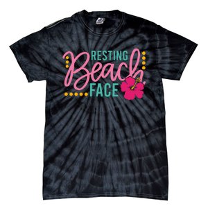 Resting Beach Face Funny Summer Tie-Dye T-Shirt