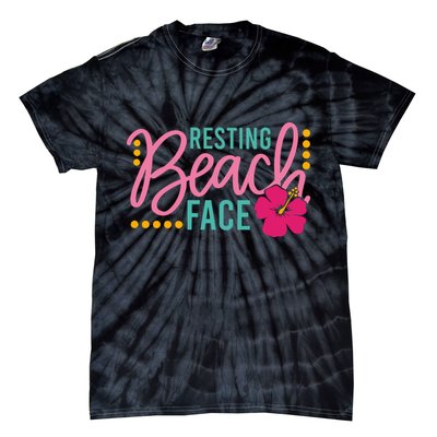 Resting Beach Face Funny Summer Tie-Dye T-Shirt