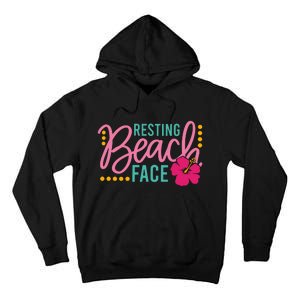 Resting Beach Face Funny Summer Tall Hoodie