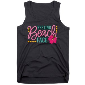 Resting Beach Face Funny Summer Tank Top