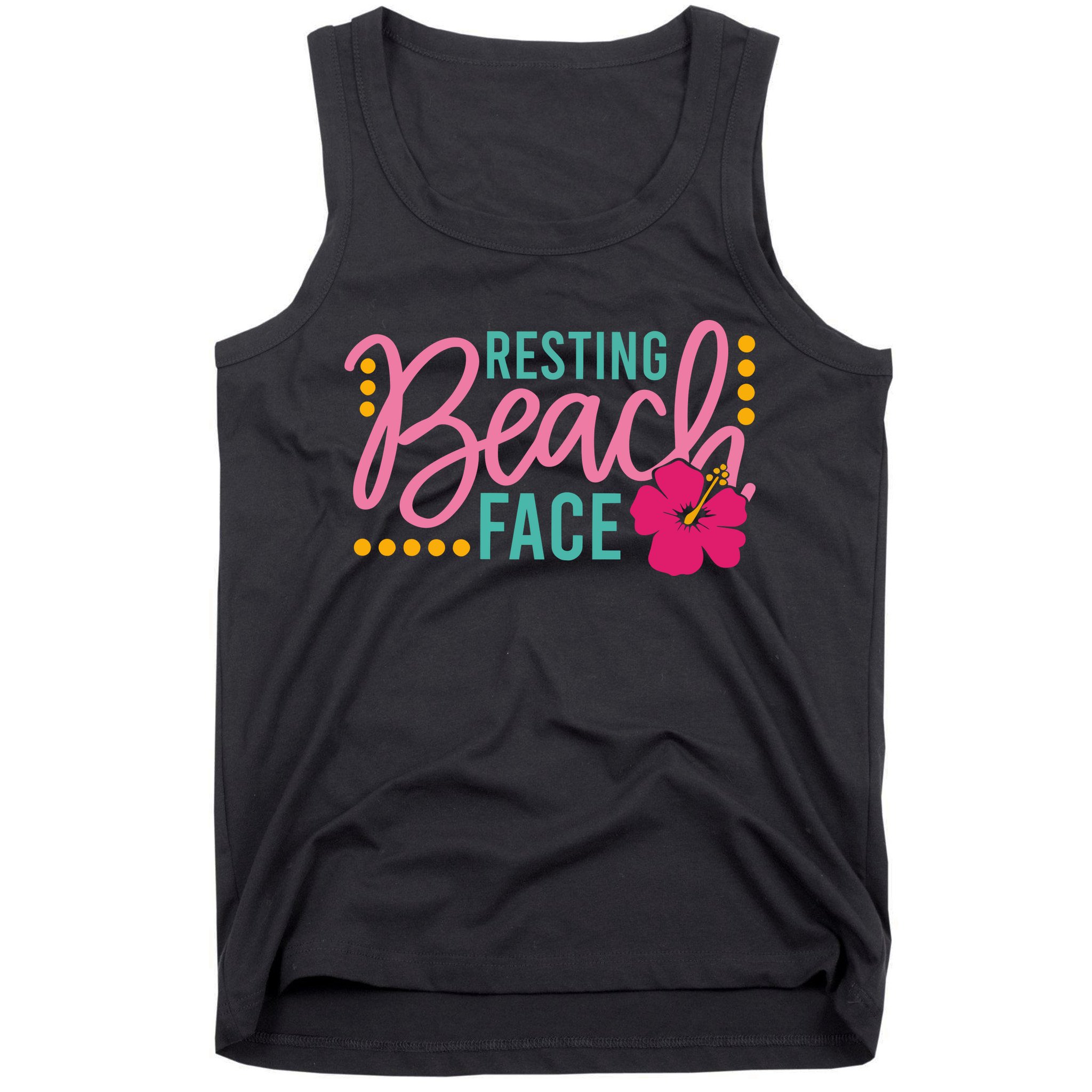 Resting Beach Face Funny Summer Tank Top