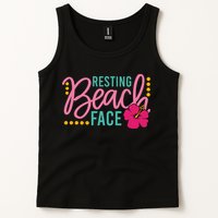 Resting Beach Face Funny Summer Tank Top