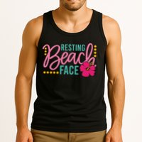 Resting Beach Face Funny Summer Tank Top