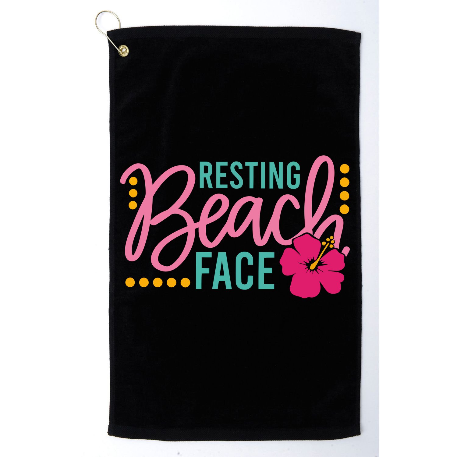 Resting Beach Face Funny Summer Golf Towel