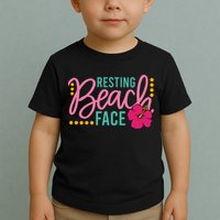 Resting Beach Face Funny Summer Toddler T-Shirt