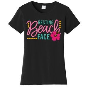 Resting Beach Face Funny Summer Women's T-Shirt