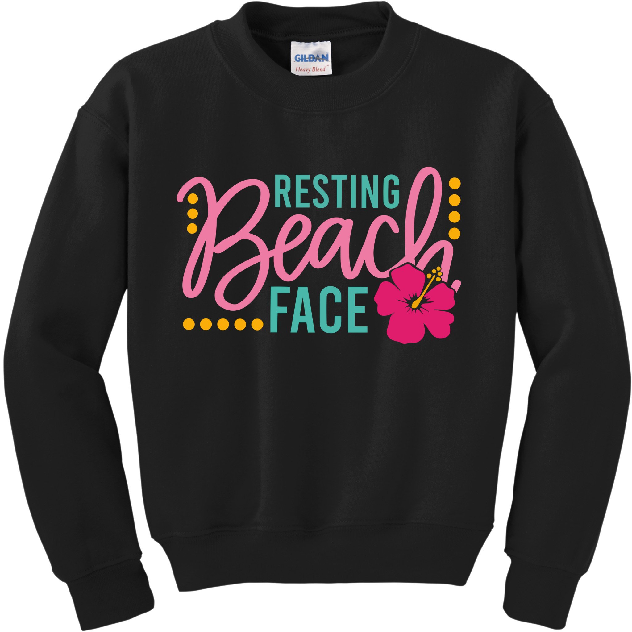 Resting Beach Face Funny Summer Kids Sweatshirt
