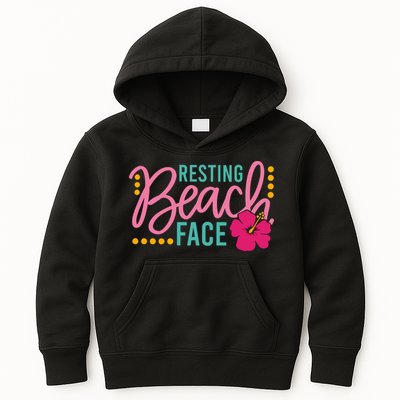 Resting Beach Face Funny Summer Kids Hoodie