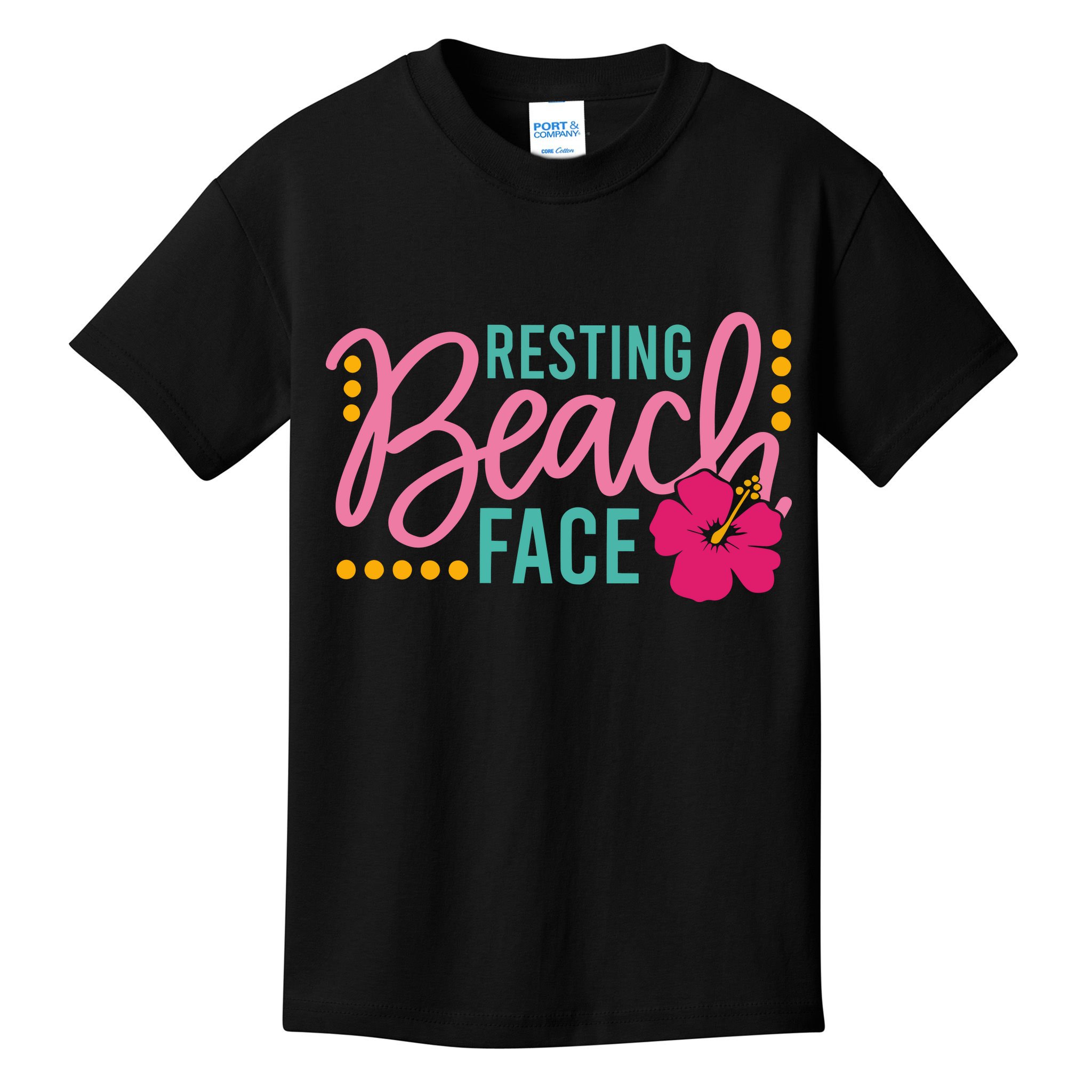 Resting Beach Face Funny Summer Kids T-Shirt