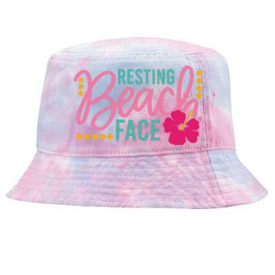 Resting Beach Face Funny Summer Tie-Dyed Bucket Hat