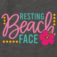 Resting Beach Face Funny Summer Vector Backpack