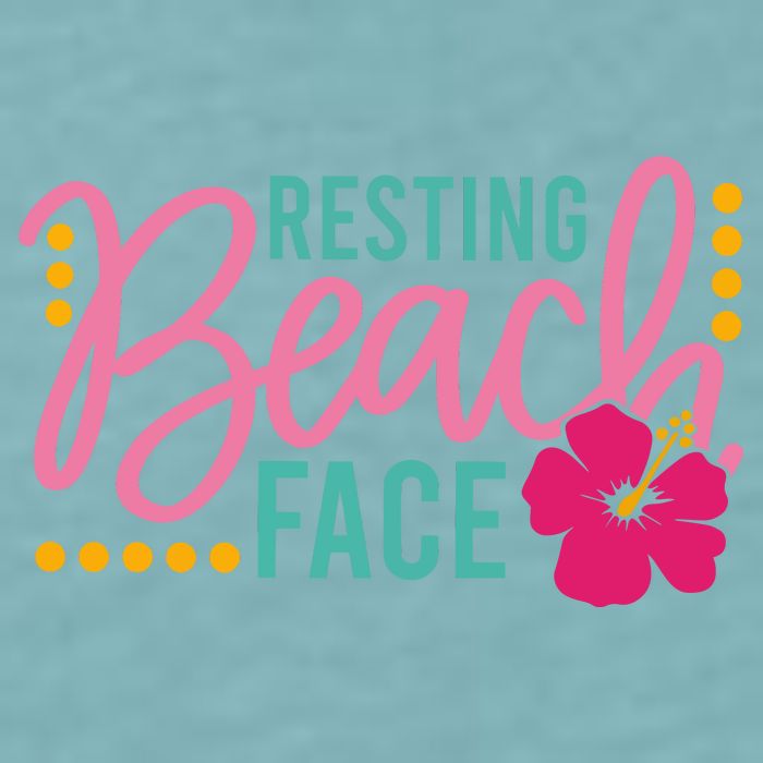 Resting Beach Face Funny Summer Sueded Cloud Jersey T-Shirt
