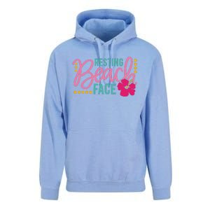 Resting Beach Face Funny Summer Unisex Surf Hoodie