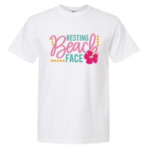 Resting Beach Face Funny Summer Garment-Dyed Heavyweight T-Shirt