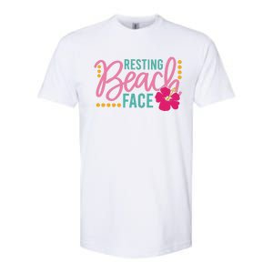 Resting Beach Face Funny Summer Softstyle CVC T-Shirt