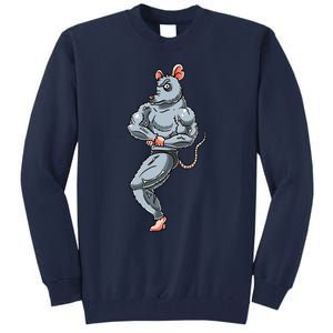 Rat Bodybuilding Fitness Gym Motivation Bodybuilder Tall Sweatshirt