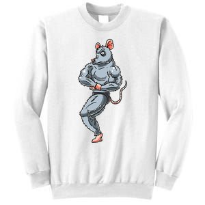 Rat Bodybuilding Fitness Gym Motivation Bodybuilder Sweatshirt