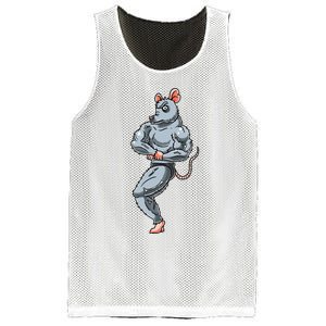 Rat Bodybuilding Fitness Gym Motivation Bodybuilder Mesh Reversible Basketball Jersey Tank