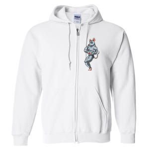 Rat Bodybuilding Fitness Gym Motivation Bodybuilder Full Zip Hoodie