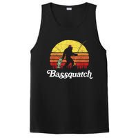 Retro Bassquatch Funny Bigfoot Fishing Outdoor Gift PosiCharge Competitor Tank