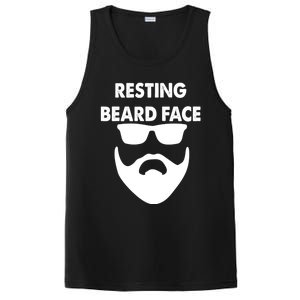 Resting Beard Face Funny Beard PosiCharge Competitor Tank