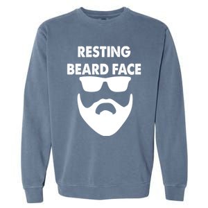 Resting Beard Face Funny Beard Garment-Dyed Sweatshirt