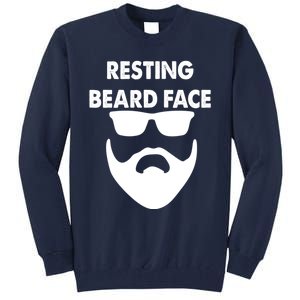 Resting Beard Face Funny Beard Tall Sweatshirt