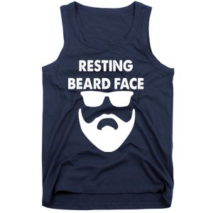 Resting Beard Face Funny Beard Tank Top