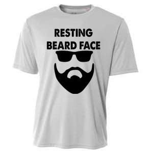 Resting Beard Face Funny Beard Cooling Performance Crew T-Shirt