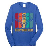 Retro Bodybuilding Fitness Gym Gift Vintage Bodybuilder Gift Long Sleeve Shirt