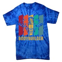 Retro Bodybuilding Fitness Gym Gift Vintage Bodybuilder Gift Tie-Dye T-Shirt