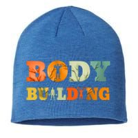 Retro Bodybuilding Fitness Gym Meaningful Gift Vintage Bodybuilder Cute Gift Sustainable Beanie