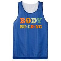 Retro Bodybuilding Fitness Gym Meaningful Gift Vintage Bodybuilder Cute Gift Mesh Reversible Basketball Jersey Tank