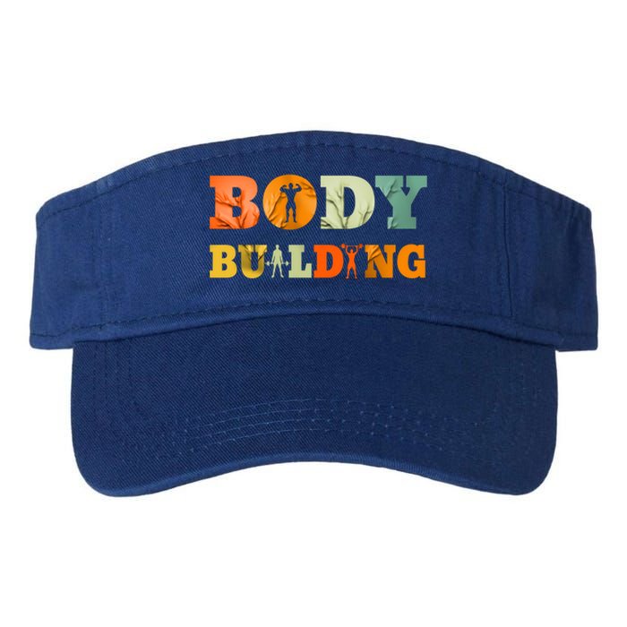 Retro Bodybuilding Fitness Gym Meaningful Gift Vintage Bodybuilder Cute Gift Valucap Bio-Washed Visor