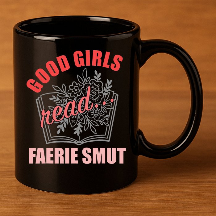 Romantasy Books Fairy Tales Spicy Book Lover Good Read 11oz C Handle Ceramic Mug