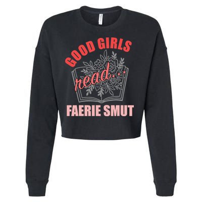 Romantasy Books Fairy Tales Spicy Book Lover Good Read Cropped Pullover Crew