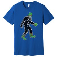 Retro Big Foot Leprechaun St Patrick's Day Sasquatch Lover Great Gift Premium T-Shirt